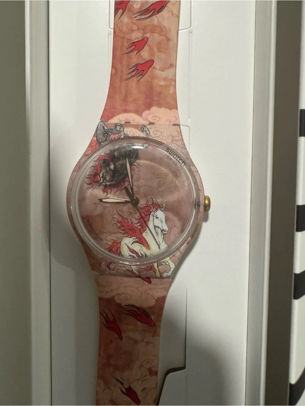 Swatch Horse Pattern Silicone Watch Brand New